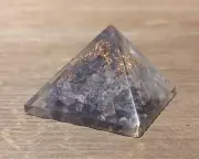 SMALL (25-30mm) BLUE AVENTURINE ORGONE GEMSTONE PYRAMID ORGONITE