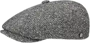 [LIERYS] Tweed Winter Peaked Cap Women/Men - Flat Cap Made in Italy - Hat with Virgin Wool - Mottled Winter Hat with Inner Lining - Flat Cap Autumn/Winter - Flat Cap