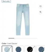 Wonder Nation Girls Tough Skinny Jeans Pant.Size 10 Plus.Blue Iced Glacier Color