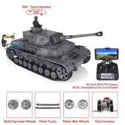 Henglong 7.0 1/16 Upgraded FPV Model Panzer IV F2 RTR RC Tank 3859 360° Turret