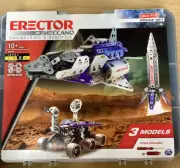 ⚡️Erector 18214 Space Set Meccano 3 Models Metal 472 Pc ⚠️ Lightly Distressed