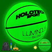 Basketball Glow in The Dark, Cool Glowing Indoor Outdoor Luminous Leather Bas...