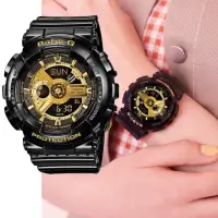 在飛比找momo購物網優惠-【CASIO 卡西歐】BABY-G 多層次 酷感女孩腕錶-黑
