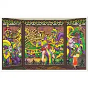 Mardi Gras Mardi Gras Insta-View 38" x 62" Plastic Party Wall Decorations