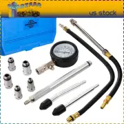 11pc Cylinder Compression Tester Gas Engine Gauge Kit Tool Auto Car Motorcycle