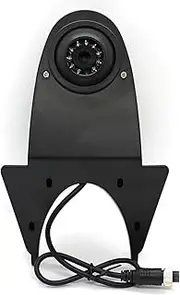 Elinz Universal Roof Mount Reversing Reverse Camera Cam, for Commercial Vans, CCD 4PIN HD, IR Night Vision, 120° Viewing Angle, IP68 Waterproof, 600TVL, 10m Cable, 12V 24V, 2 Years Warranty