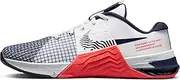 [Nike] Men's Metcon 6 Sneaker, White/Black-Gum Dark Brown-Gre