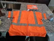 Condor Orange Safety shirt with Reflective Tape & Several Pockets