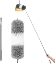Telescopic Dust Pole 100 Inch Thickened Telescopic Pole with Extension Pole 30