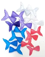 Mermaid Tails (16 Pack) Flatback Resin Crystal Fish Scale Vibrant Colors USA