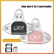 Multi-Port 4 In1 Universal SD TF Card Readers USB C SD TF Memory Card Readers,AU