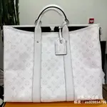 『二手』LV 路易威登 WEEKEND TOTE NM 托特包 M30919 白色老花 手提包 購物袋