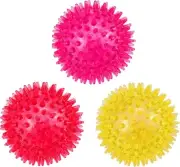 Dog Toy Balls, 3-Pack Squeaky, Floating, Spiky, Interactive Fetch, Chew