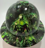 New Full Brim Hard Hat Custom Hydro Dipped INCREDIBLE HULK. Free Shipping