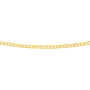 9ct Gold 60cm Solid Bevelled & Concaved Curb Chain