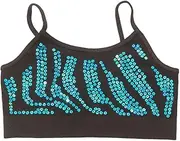 [Lizatards] Zebra Sequin Stretch Bra Top
