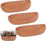 Rukjmqi Planter Liners,Set of 3 Window Box Planter Insert | Root-Friendly, Drainage-Enhanced, Gardening Supplies for Wedding Decorations Greening Projects