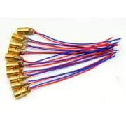 10pcs 5mW 650nm Red 6x10mm Focusable Dot Light Laser Diode Module 3VDC