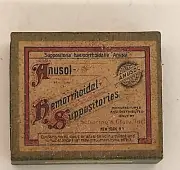 Anusol Hemorrhoidal Suppositories Advertising Medicine Box Full Vintage