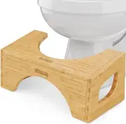 Squatty Potty The Original Toilet Stool Bamboo Flip 7" & 9" Height, Brown Squat.