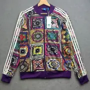 ADIDAS FARM RIO Jacket Women UK 12 CROCHITA Floral Full Zip Originals Aztec