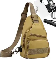 [Lmyit] Men Chest Sling Bag | Shoulder Backpack Portable Bag,Adjustable Utility Sports Storage Carrier Pouch for Climbing Camping Daily Use Travel Needs