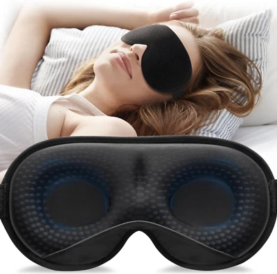 Sleep Mask, Women Men 2022 3D Micro Weighted Eye Mask Blocking Lights Sleeping M