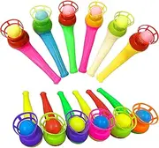 PPXMEEUDC 30PCS Ball Blowing Toy Floating Blow Pipe Balls for Kids Boys Girls Toys Blowing Ball Party (Random Color)