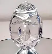 Waterford Crystal Egg Paperweight Oval Cuts (#3) 2.75" #1050389 New No Box