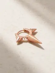 [MARIA TASH] MARIA TASH - Triple Spike 6.5mm 18-karat Rose Gold Diamond Earring - One size One size Gold