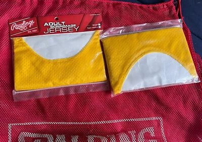 Rawling 2 basketball Yellow Jerseys Adult With Red Spalding Basketball bag
