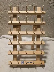 June Tailor 30 Count * Wood Spool Holder Thread Rack Folding Stand NWD - 29 ct *