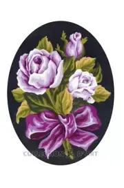 "Flowers" Printed Needlepoint Tapestry Canvas 7024