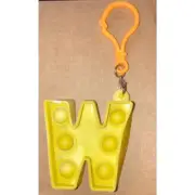 Letter W Pop it Fidget Toy Keychain