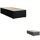 Bed Frame Single Bed Mattress Base Wooden Bedstead 90x190 cm Fabric vidaXL