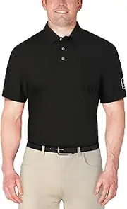 [PGA TOUR] Men's Solid Cooling Texture Golf Polo Shirt