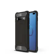 MCC Shockproof Samsung Galaxy S10+ Plus Heavy Duty Tough Case Cover S G975 [Black]