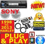 FITS 98-13 HARLEY PLUG & N PLAY MARINE BLUETOOTH RADIO STEREO W/ SPEAKERS>OPT XM