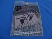 RED HEART LATCH HOOK RUG PATTERN CANADA GEESE 20" X 27" NIP
