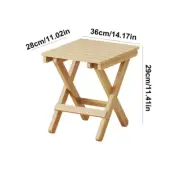 Portable Wooden Folding Stool - Lightweight Heavy-Duty Step Stool for Outdoors