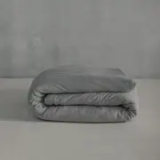 Charcoal Linen Duvet Cover - 100% French Flax Linen, King / Charcoal