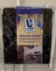 Brand New 19” Large Black Bedside Caddy Bed Storage Hook Over the Door Organizer