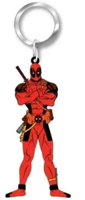 Marvel Comics Deadpool Figural Colored Soft PVC Key Ring Key Chain NEW UNUSED