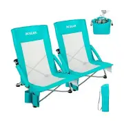 XGEAR High Back Folding Beach Chair with Detachable Cooler Bag High Back Mesh...