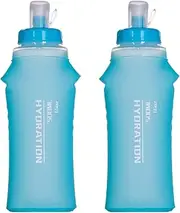2pcs 500ml TPU Soft Flask Collapsible Sports Water Bottle for Hydration Pack for Running Hiking Cycling Climbing Jogging Marathon ALKOY