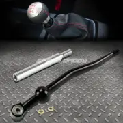 DUAL BEND T6061 MT BLACK SHORT THROW SHIFTER+CHROME 3.75" EXTENSION FOR EK EG DC