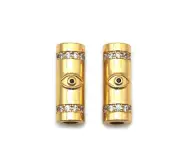 CZ Evil Eye Spacer Beads, Sku#Y619