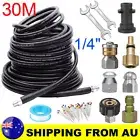 5800PSI 30M High Pressure Washer Hose Pipe Sewer Drain Cleaning Cleaner Kit Set