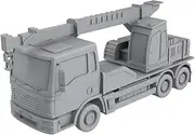 XJT76171E 1/76 OO Scale Miniature Factory Building Military Car Railroad Track Accessory Props Diorama Scenery Engineering Vehicle Tower Crane
