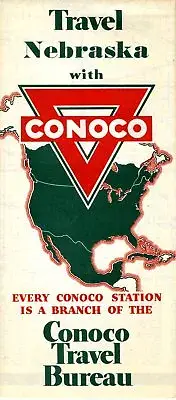 1941 Conoco Road Map: Nebraska NOS